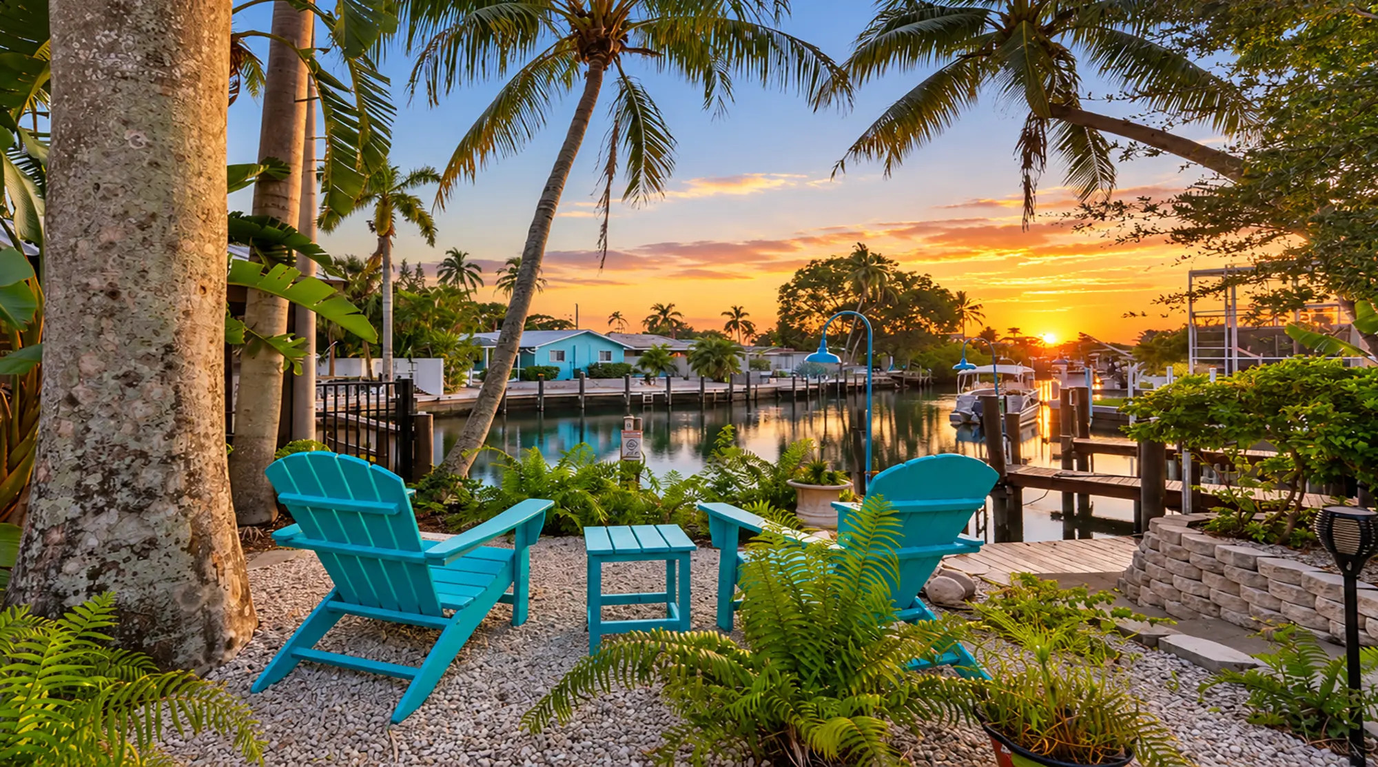 sunset views from a vacation rental in naples, florida
